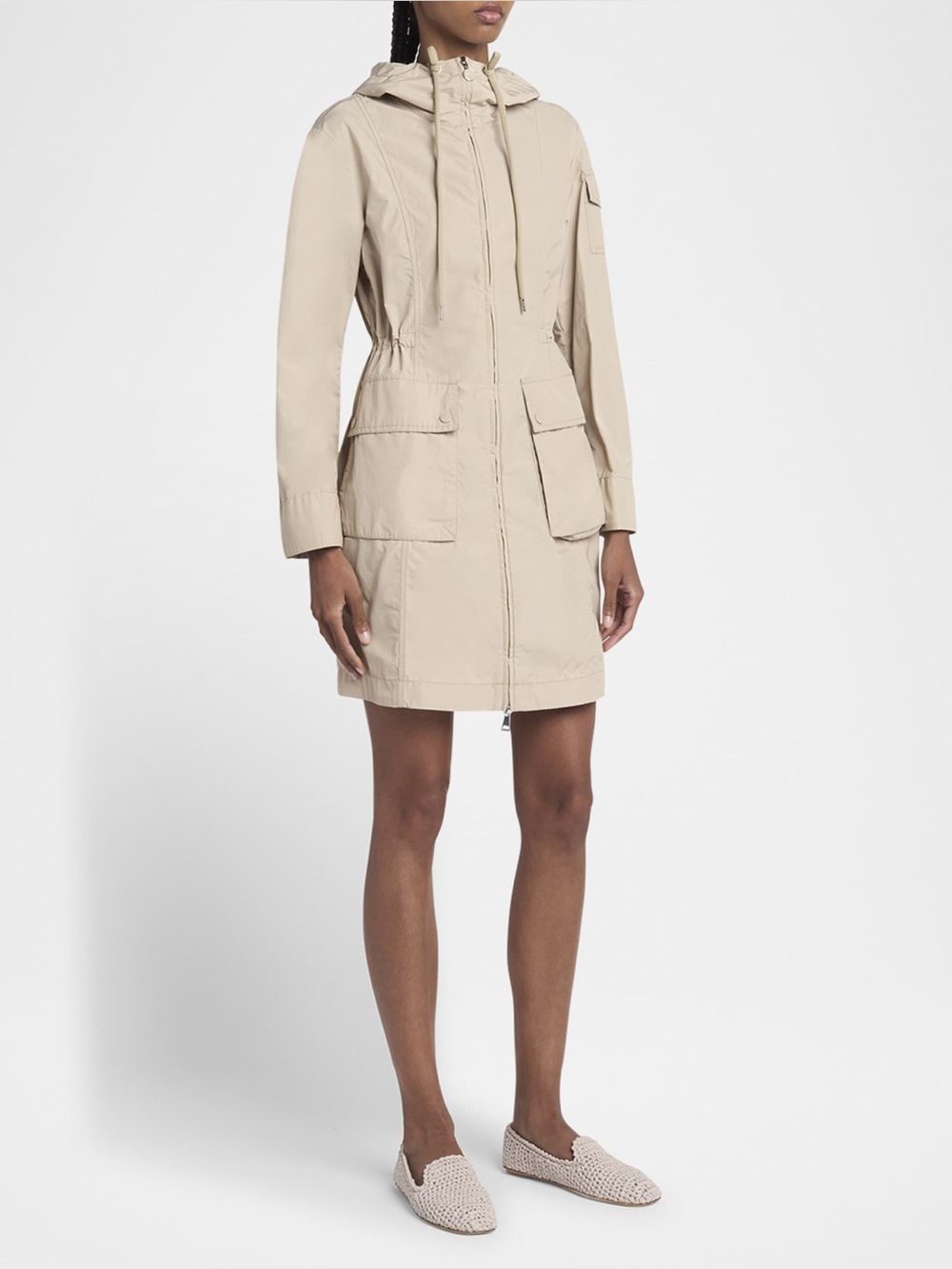 Moncler Laerte Long Hooded Parka Size 2 Medium